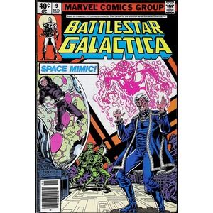 Marvel Comic Book Battlestar Galactica #9 Newsstand 1979 Space Mimic Bill Mantlo